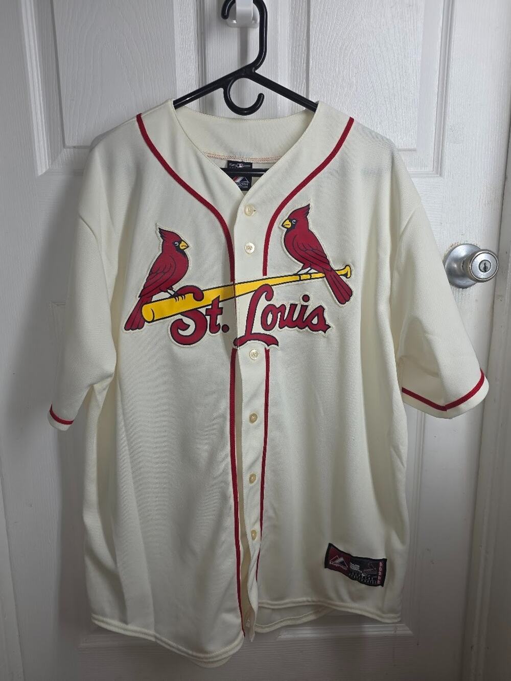 Vintage 90s St Louis Cardinals Majestic MLB Jersey XL Made USA Blank Back Rare